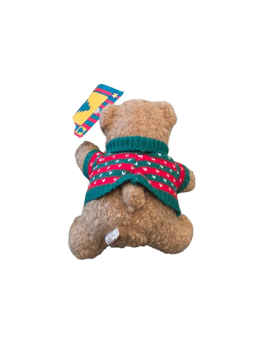 Vintage Soft Dreams Plush Stuffed Animal Teddy Bear in Merry Christmas Sweater